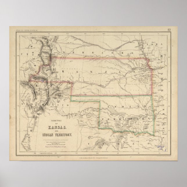 Poster Territoire du Kansas et Amérindiens (Devant)