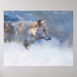 POSTER TERRITOIRE DU LOUP HIVER