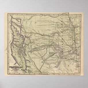 Poster Territoire indien, le Texas du nord, Nouveau