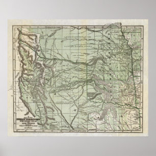 Poster Territoire indien, Nord du Texas et Nouveau-Mexiqu