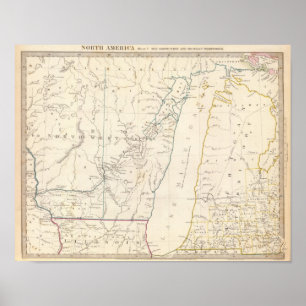 Poster Territoires du Nord-Ouest et du Michigan