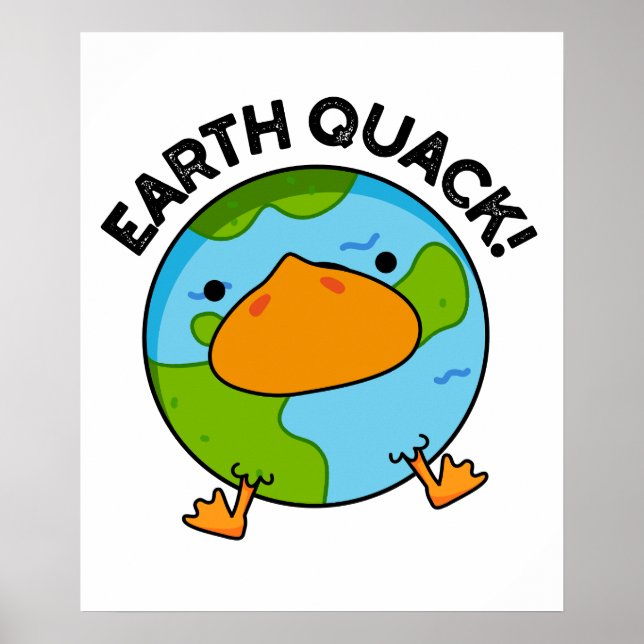 Poster Terthquack Funny Tremblement de terre jeu (Devant)