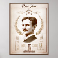Poster Tesla 18 x 24 pouces