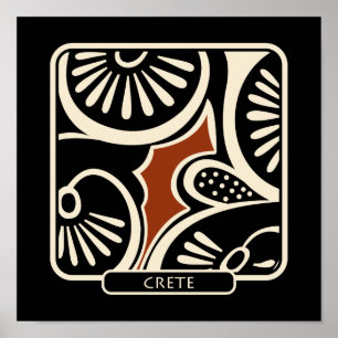 Poster tesson de poterie de Crète