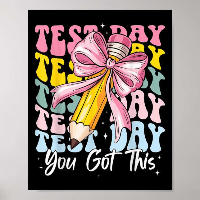 Poster Test Day Rock The Test Motivational Teacher You Go (Devant)
