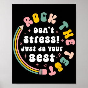 Poster Test Day Rock The Test Teacher Test Day
