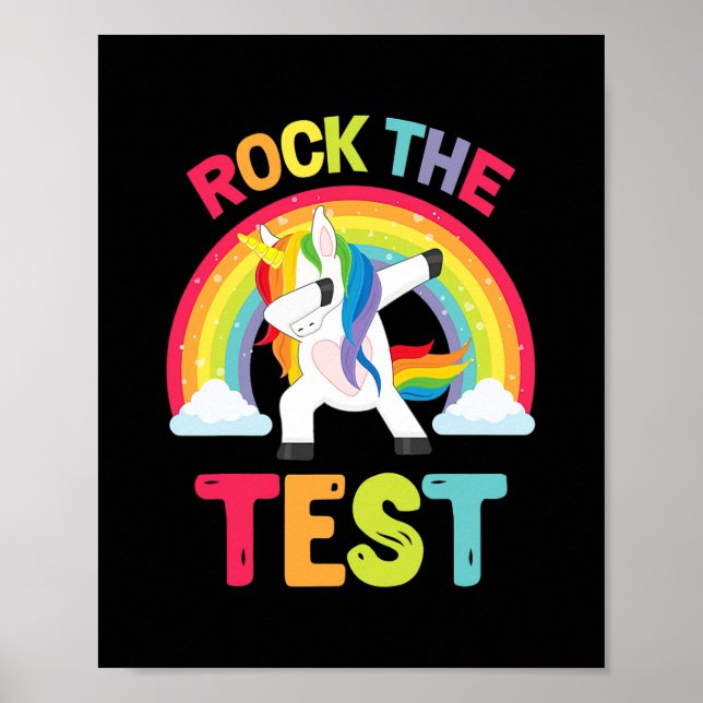 Poster Test Day Rock The Test Teacher Test Day (Devant)