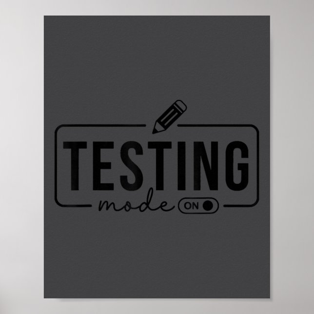 Poster Test Day Teacher Shirt Testing Mode On For Women K (Devant)