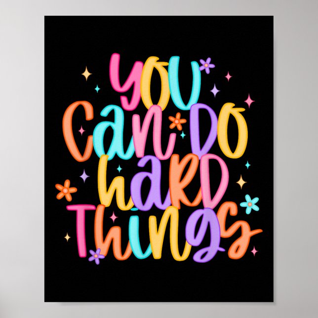 Poster Test Day You Can Do Hard Things Teacher Testing Da (Devant)