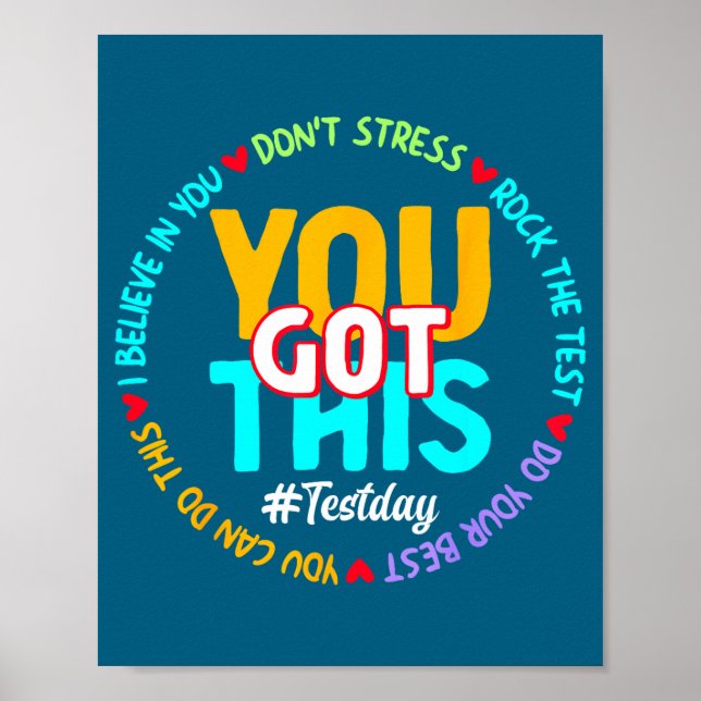 Poster Test Day You Got This - Funny Motivation Teacher S (Devant)