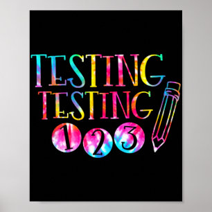 Poster Test de la teinture Jour de l'examen enseignant Te