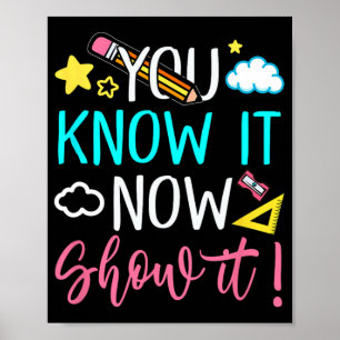 Poster Test de l'enseignant pour les hommes femmes Test J
