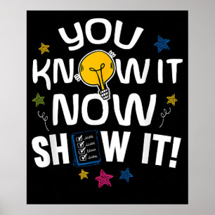 Poster Test de motivation Test de jour pour les enseignan