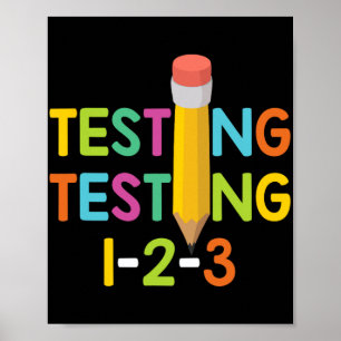 Poster Test d'examen d'enseignant de jour 1-2-3