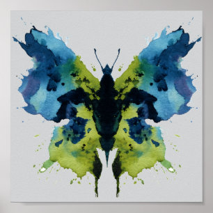 Poster Test Inkblot Rorschach. Ne me traite pas de fou