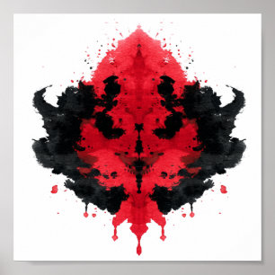 Poster Test Inkblot Rorschach. Ne me traite pas de fou