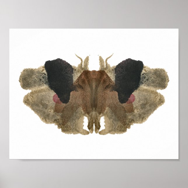 Poster Test Inkblot Rorschach. Ne me traite pas de fou (Devant)