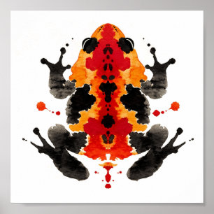 Poster Test Inkblot Rorschach. Ne me traite pas de fou