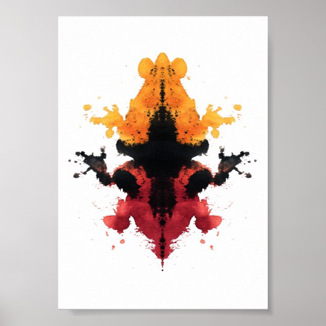 Poster Test Inkblot Rorschach. Ne me traite pas de fou (Devant)