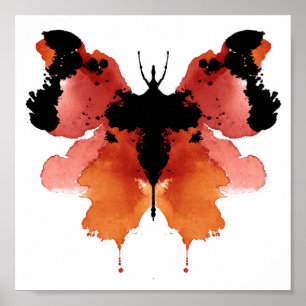 Poster Test Inkblot Rorschach. Ne me traite pas de fou