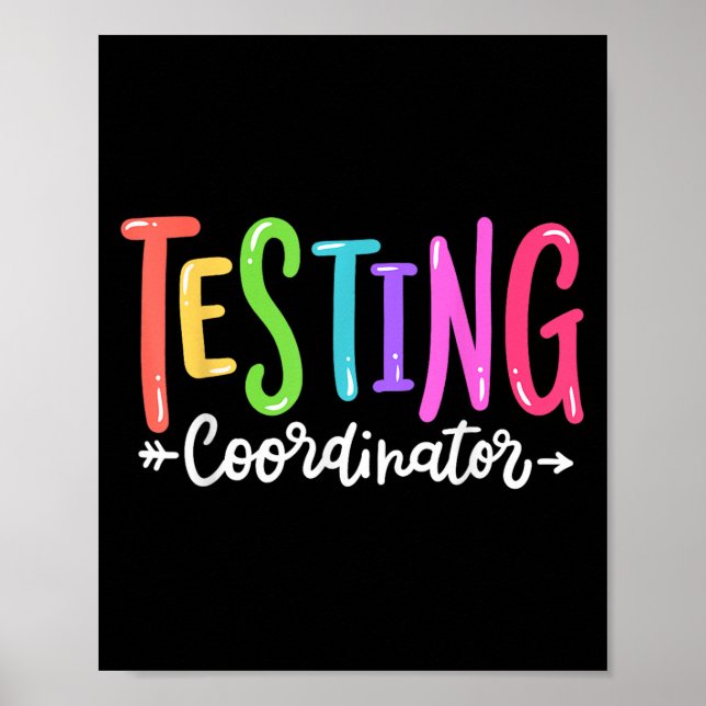 Poster Testing Coordinator Test Day Exam Motivational Squ (Devant)