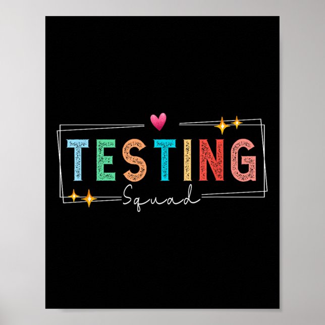 Poster Testing Squad - Test Day 2024 Teacher Motivational (Devant)
