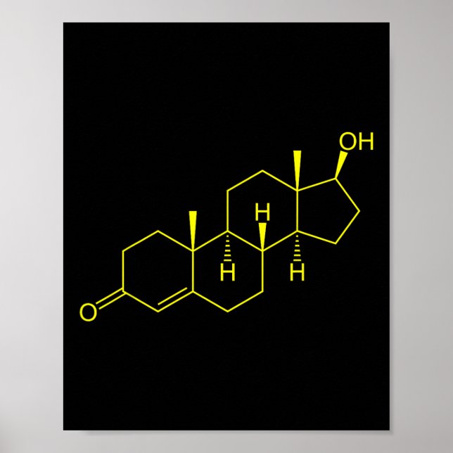 Poster Testostérone Molecule Biologie Science Constructio (Devant)