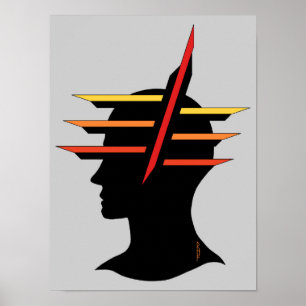 Poster Tête Abstraite
