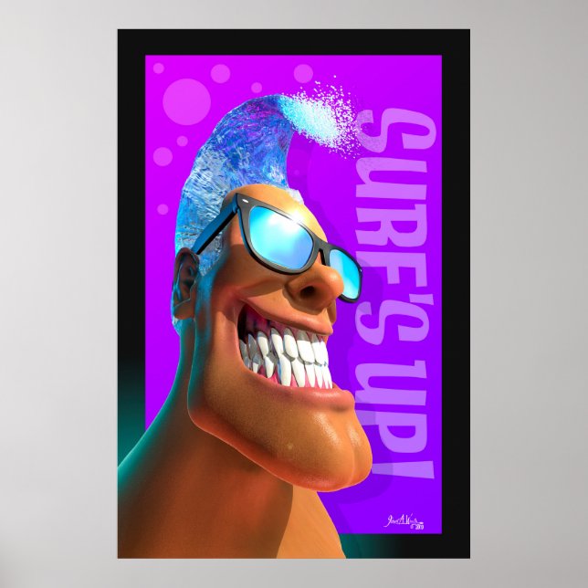 Poster Tête Bachée - Surf Haut! (Devant)