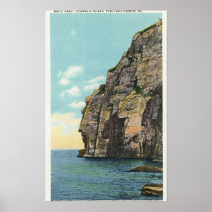 Poster Tête blanche dans le port de Portland