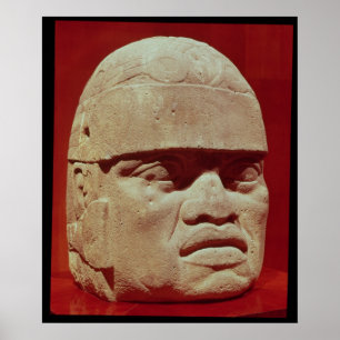 Poster Tête colossale, Olmec