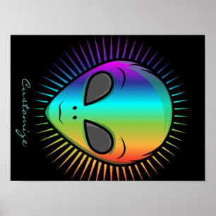 Poster Tête d'Alien psychédélique Tonnerre_Cove