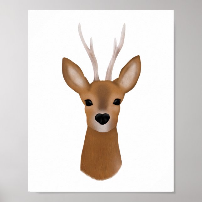 Poster Tête de cerf (Devant)
