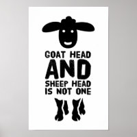 Tête de chèvre tête de mouton Citation drôle avec