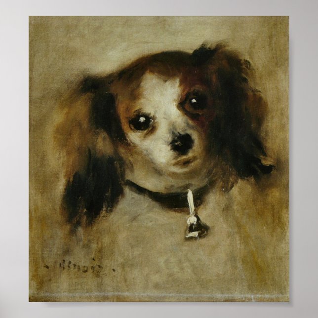 Poster Tête de chien - Pierre Auguste Renoir (Devant)