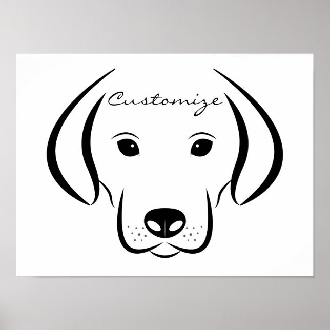 Poster Tête de chiot mignonne Thunder_Cove (Devant)