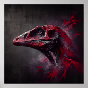 Poster Tête de dinosaure disparue