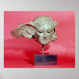 Poster Tête de Hypnos, copie d'un original hellénistique