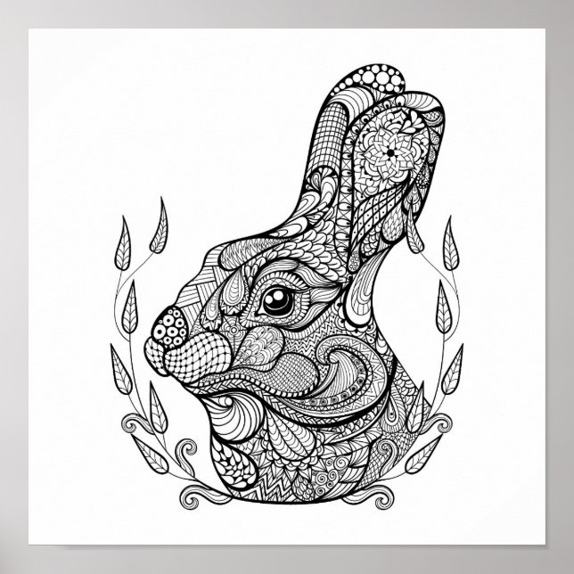 Poster Tête De Lapin Inspiré Dans La Wreath 2 (Devant)