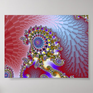 Poster Tête de paons