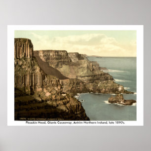 Poster Tête de Pleaskin, chaussée de Giants, Antrim N.