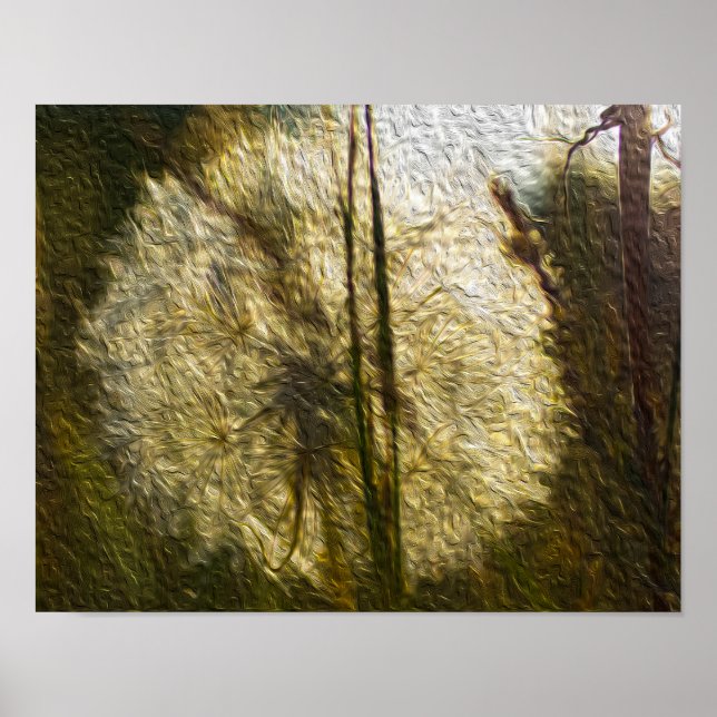 Poster Tête de semence de Dandelion (peinture à l'huile) (Devant)