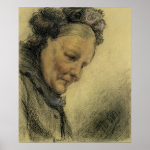 Poster Tête de vieille Madame
