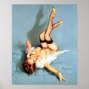 Poster Tête rouge vers le haut