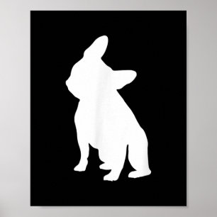 Poster Tête Tilt Vêtement Frenchie Tête Bulldog Lover Cad