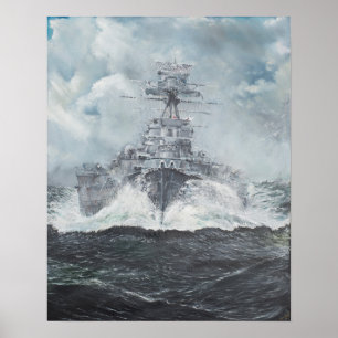 Poster Têtes de capuchon pour Bismarck 23 mai 1941. 2014