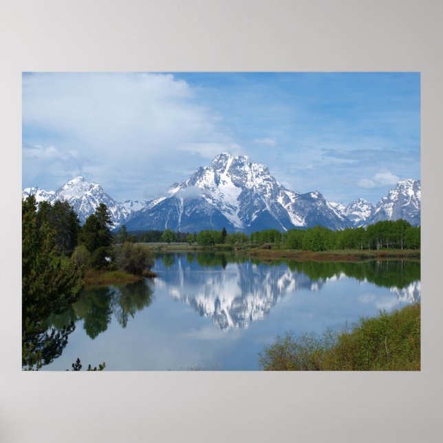 Poster Teton Mountain Reflection (Devant)