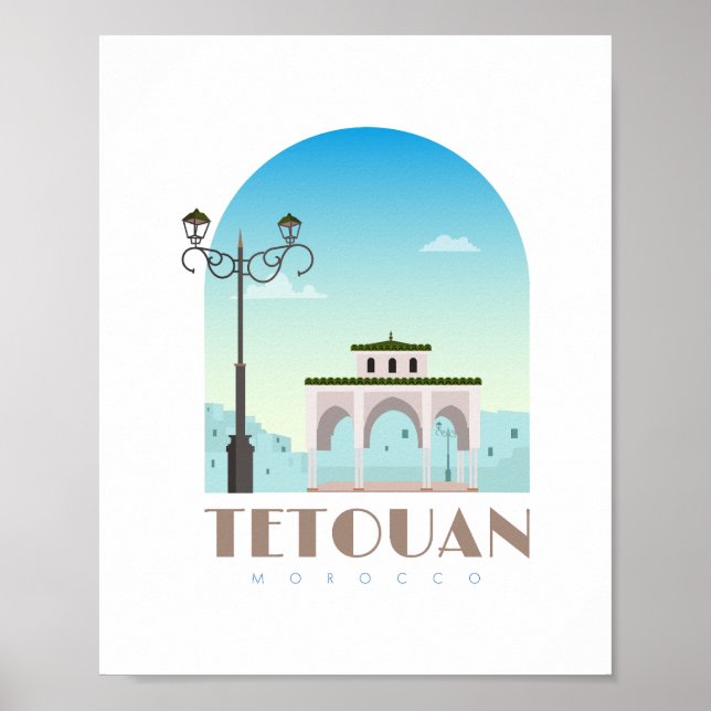 Poster Tétouan ville Maroc Skyline (Devant)