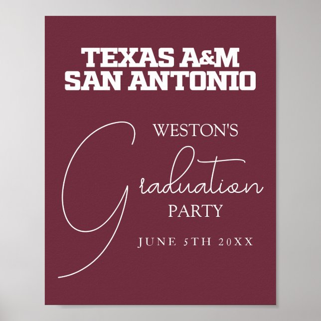 Poster Texas A&M San Antonio (Devant)