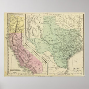 Poster Texas, Californie